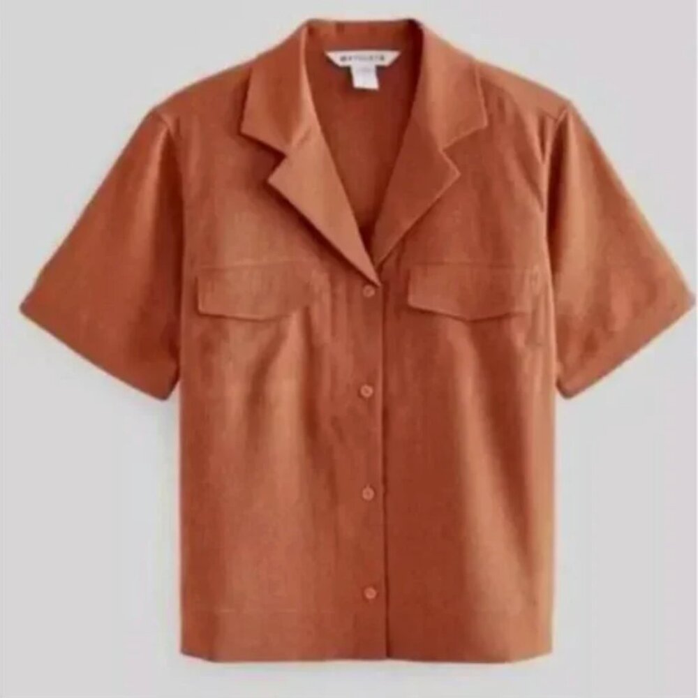 Athleta Oversized Echo Top Size Medium Rust Quick… - image 6